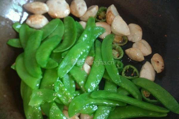 荷兰豆丸子的做法图解5