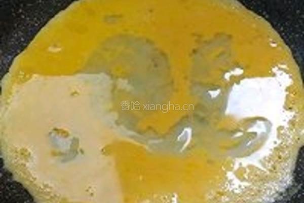 凉拌油菜蛋饼的做法图解2