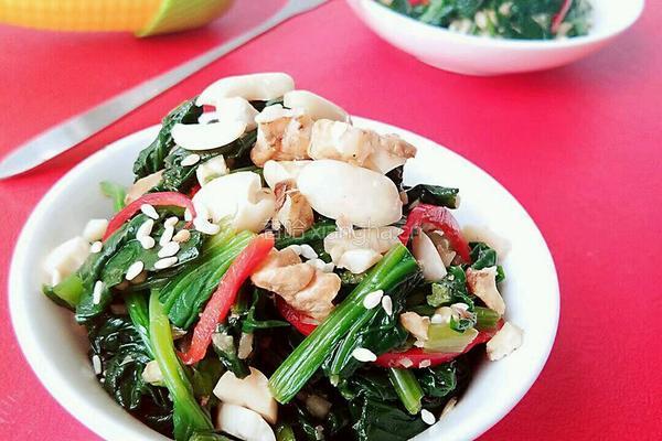 果仁拌菠菜的做法图解9