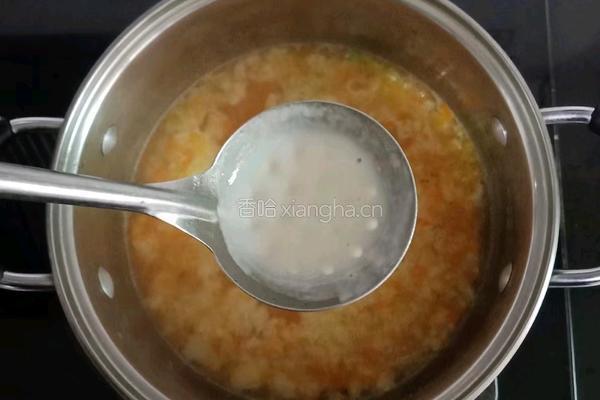 南瓜虾皮疙瘩汤 (宝宝辅食）的做法图解10