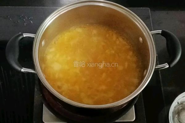 南瓜虾皮疙瘩汤 (宝宝辅食）的做法图解11