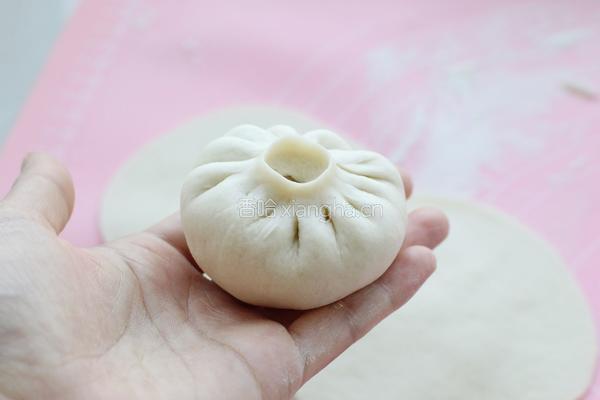 韭菜鸡蛋素包子的做法图解7