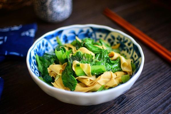 小白菜炒干豆腐的做法图解11