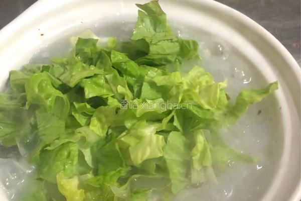 粤式-猪红生菜粥的做法图解8
