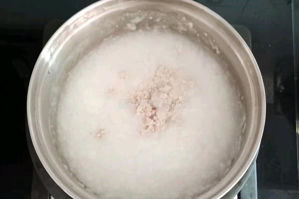 西蓝花山药瘦肉粥 (宝宝辅食）的做法图解9