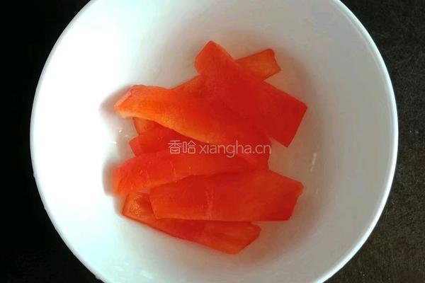 甜椒猪肉面线 (宝宝辅食）的做法图解1