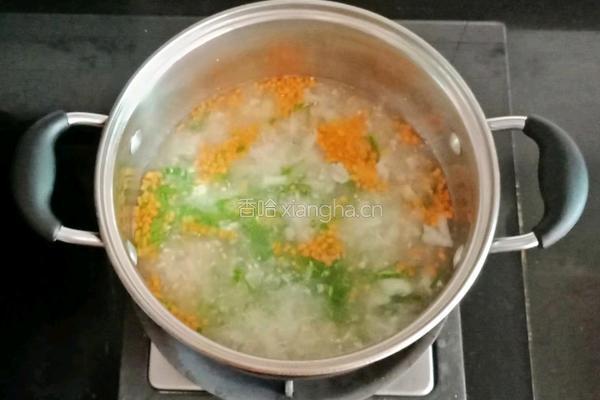 鸡肉米片汤 (宝宝辅食）的做法图解11