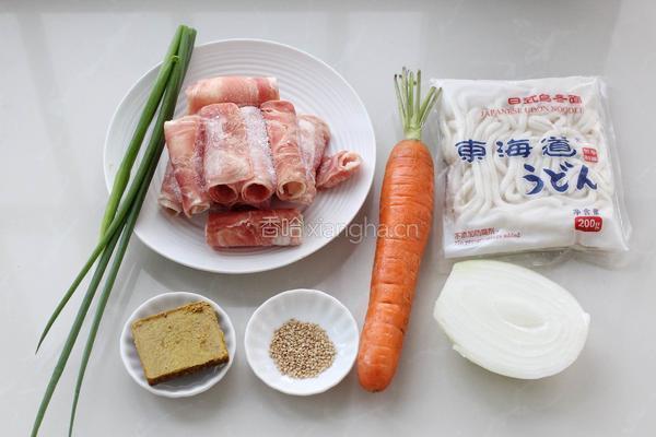 咖喱肥牛乌冬面的做法图解1