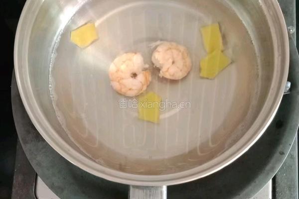 娃娃菜鲜虾粥 (宝宝辅食）的做法图解6