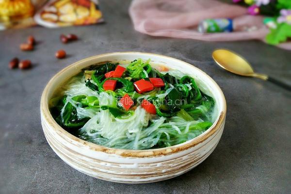 菠菜粉丝汤的做法图解10