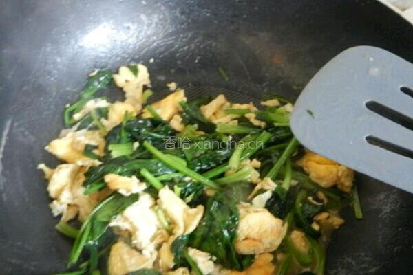 菠菜炒鸡蛋的做法图解5