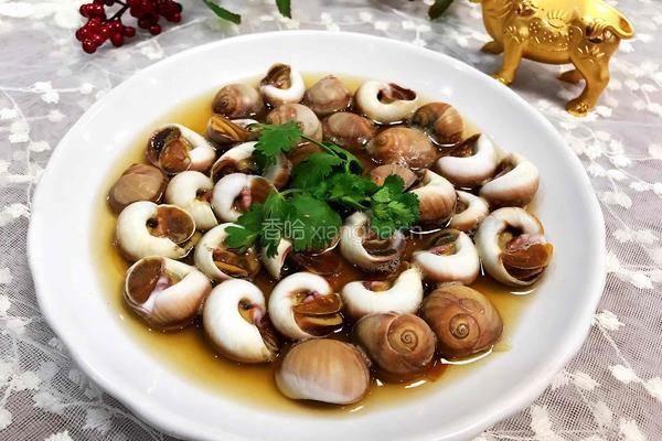 雪菜汁煮玉螺的做法图解1