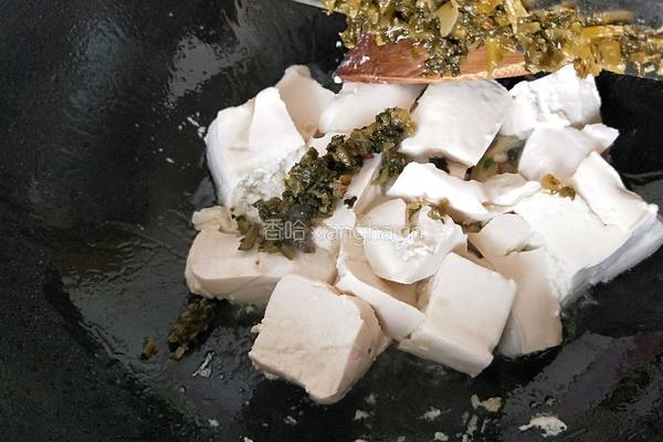 雪菜烧豆腐的做法图解5