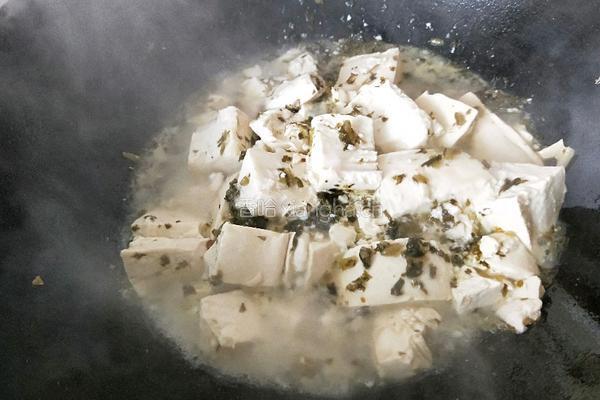 雪菜烧豆腐的做法图解6