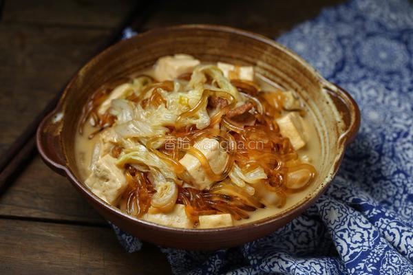 白菜豆腐炖粉条的做法图解9