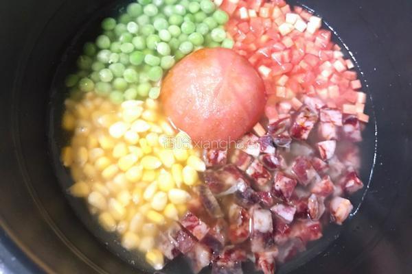 川式-蕃茄腊肠焖饭的做法图解3