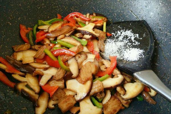 香菇炒肉的做法图解8