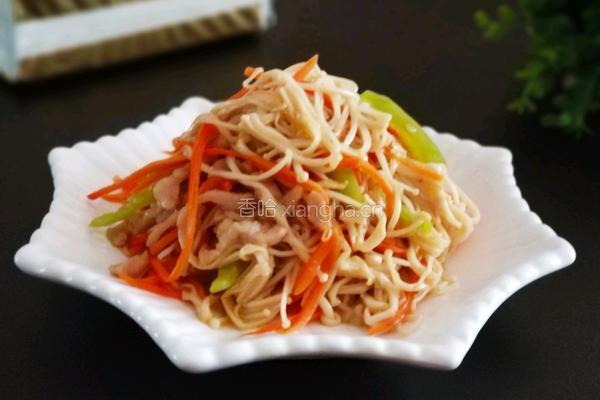 金针菇炒肉丝