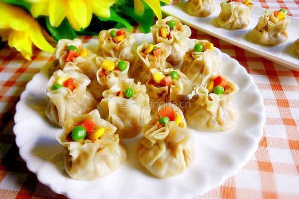 糯米虾仁烧麦的做法图解1