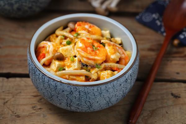 金沙虾仁炖豆腐