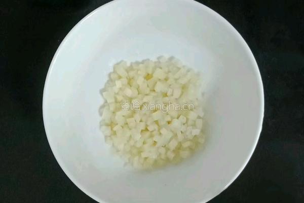 茭白小米粥 (宝宝辅食）的做法图解3