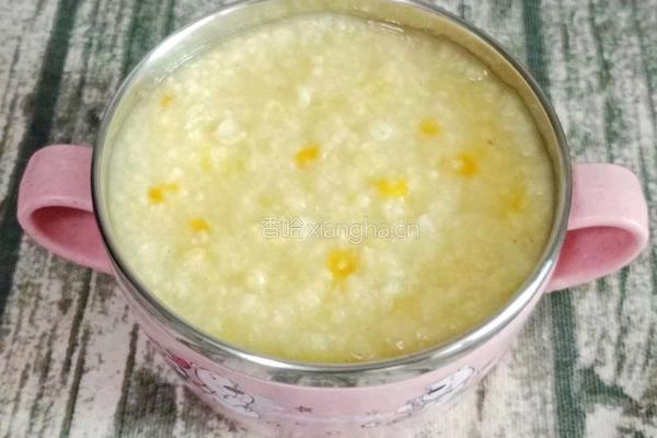 茭白小米粥 (宝宝辅食）的做法图解8