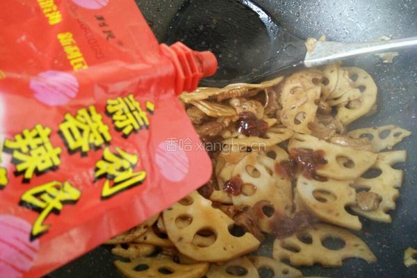 莲藕炒肉的做法图解6