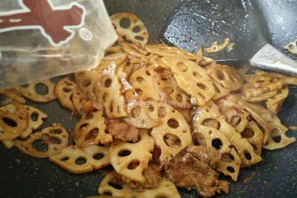 莲藕炒肉的做法图解7