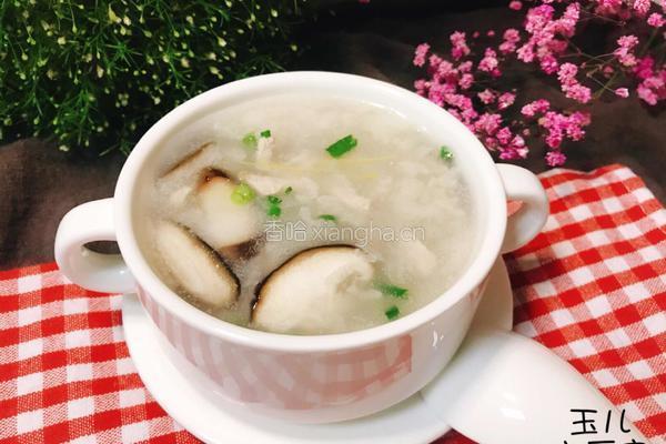 粤式-香菇瘦肉粥