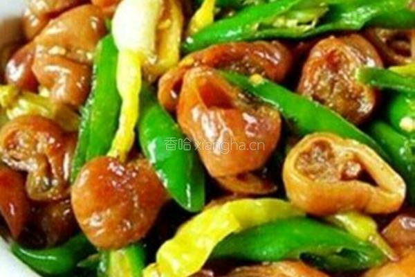 尖椒爆大肠的做法图解8
