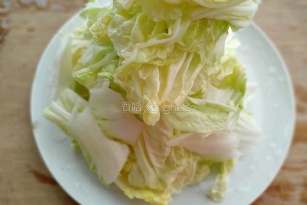 白菜素面的做法图解2