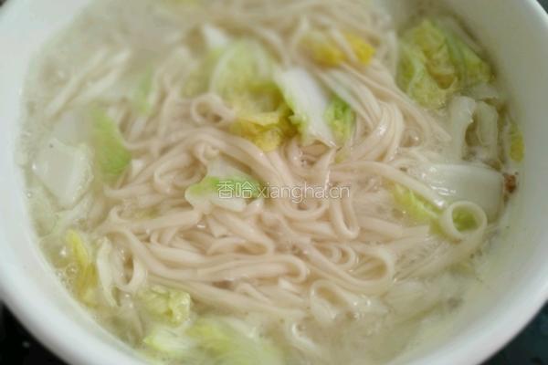 白菜素面的做法图解8