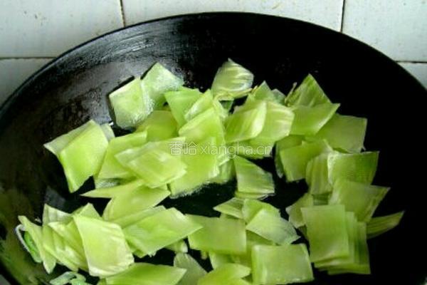 肉炒莴苣片的做法图解4