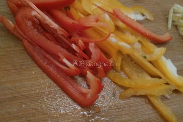 彩椒炒豆芽的做法图解2