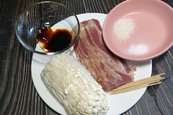 ＃河北＃金针菇培根卷的做法图解1