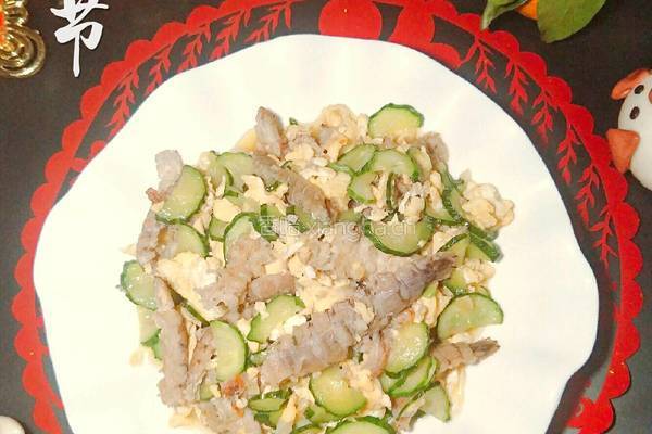 黄瓜鸡蛋炒皮皮虾肉的做法图解8