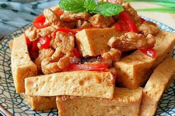 千豆腐炒肉的做法图解8