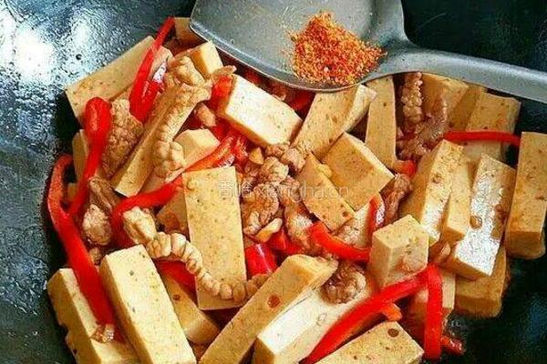 千豆腐炒肉的做法图解5