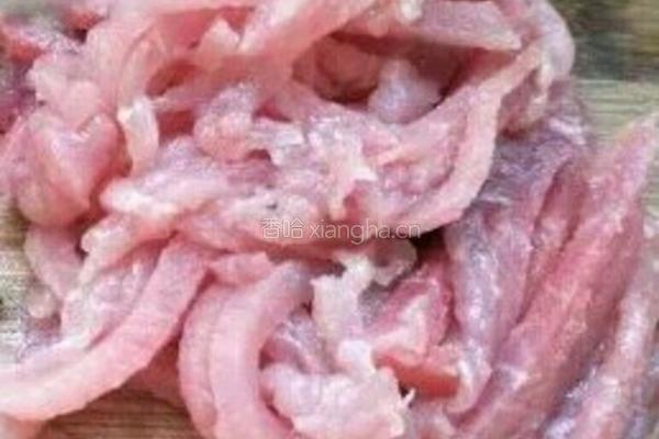萝卜丝炒肉的做法图解1