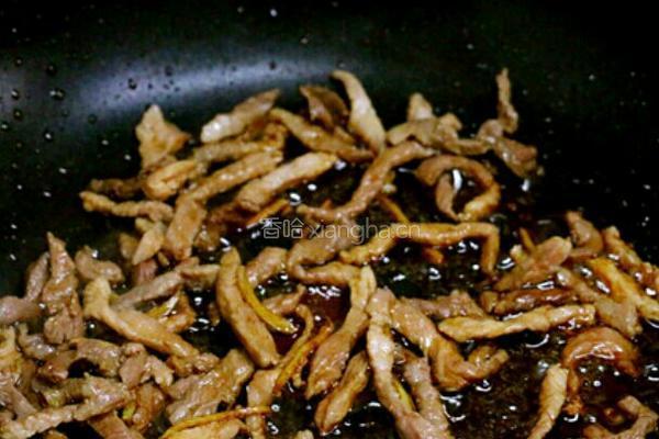 肉丝炒韭菜的做法图解5
