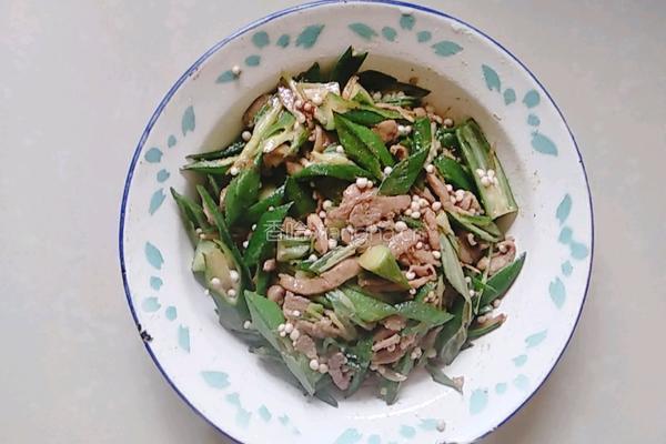 秋葵炒肉的做法图解4