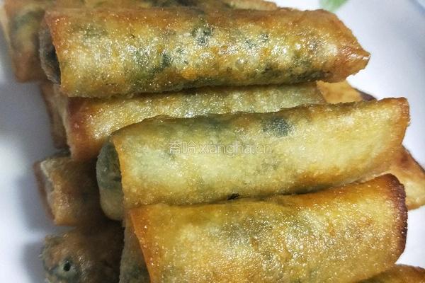 荠菜(野菜）春卷的做法图解7