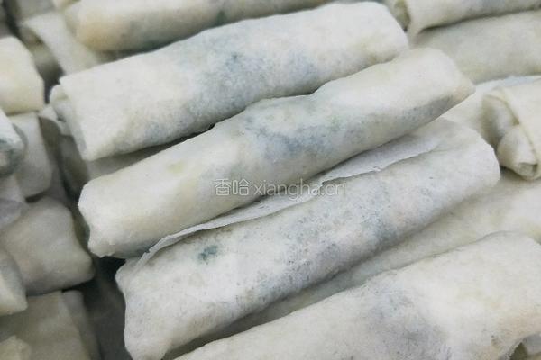 荠菜(野菜）春卷的做法图解6