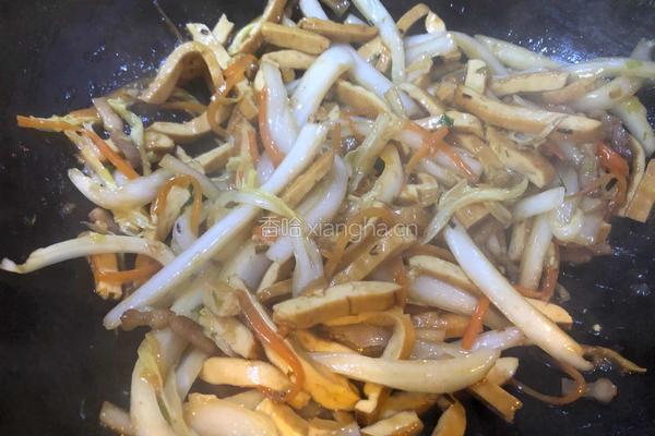 白菜炒香干的做法图解8