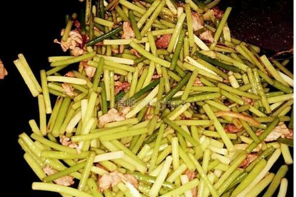 蒜薹炒肉的做法图解4