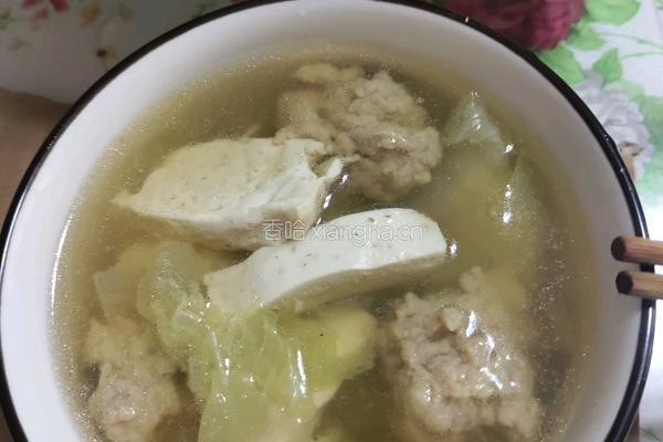白菜豆腐丸子汤的做法图解11