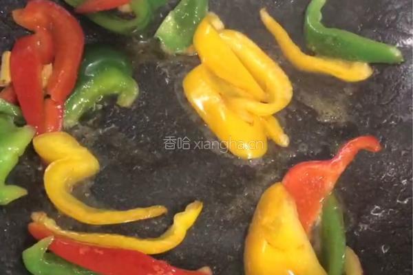 彩椒炒鸡杂的做法图解5