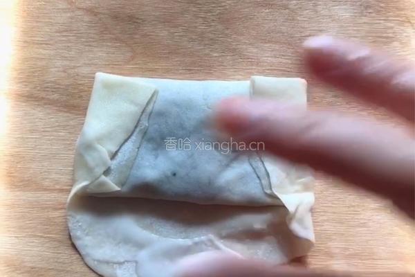 香煎中式豆沙春卷的做法图解4