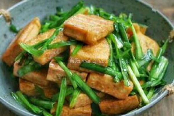 韭菜爆豆干的做法图解7