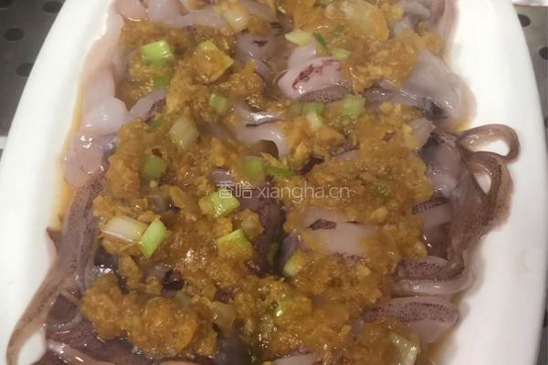 蒜蓉蒸鲜鱿鱼的做法图解9